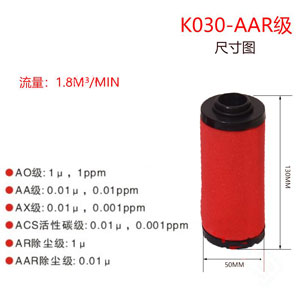 精密滤芯K030-AAR尺寸参数