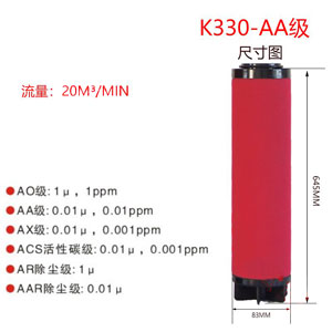 精密滤芯K330-AA尺寸参数