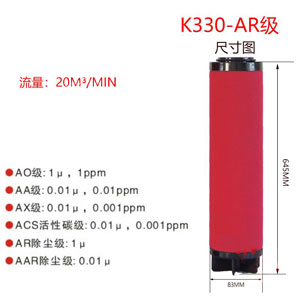 精密滤芯K330-AR尺寸参数