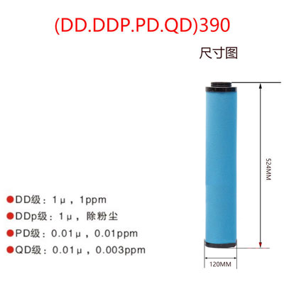 精密滤芯DD390 DDP390 PD390 QD390尺寸参数