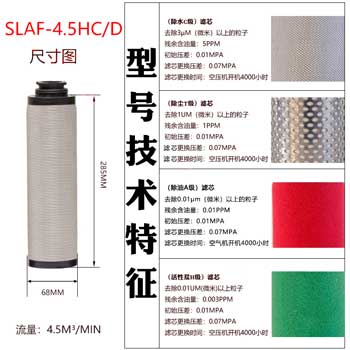 滤芯SLAF-4.5HC/D尺寸参数