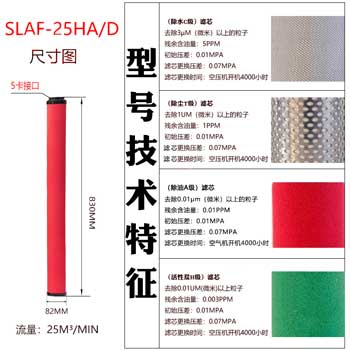 滤芯SLAF-25HA/D尺寸参数